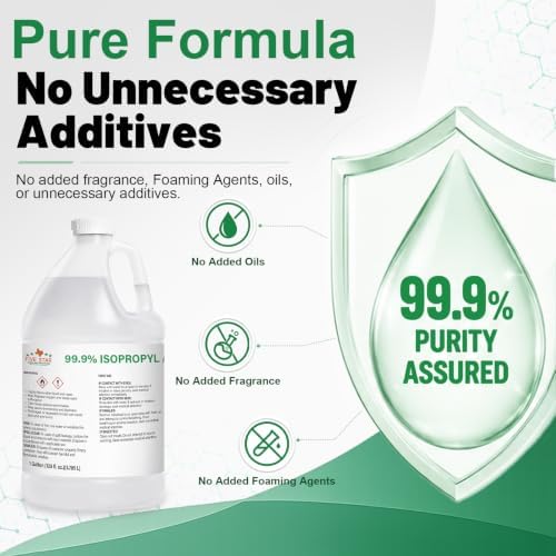 99.9% Pure Isopropyl Alcohol, Concentrated IPA, 1 Gallon 4 Quarts Pack