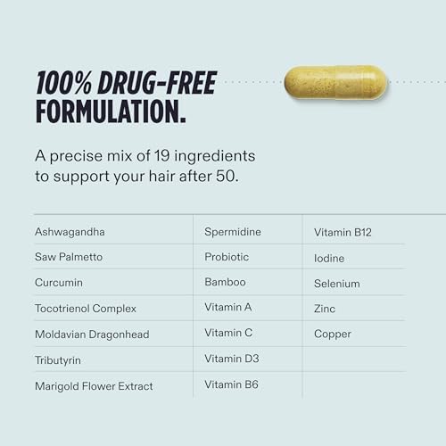 Nutrafol Men 50+ Hair Growth Supplements, Age 50+, 1-Month Bottle