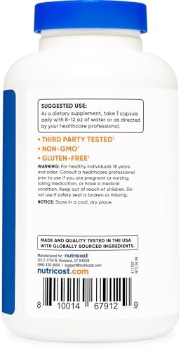 Nutricost Apple Cider Vinegar Capsules 500mg, 240 Vegetarian Capsules