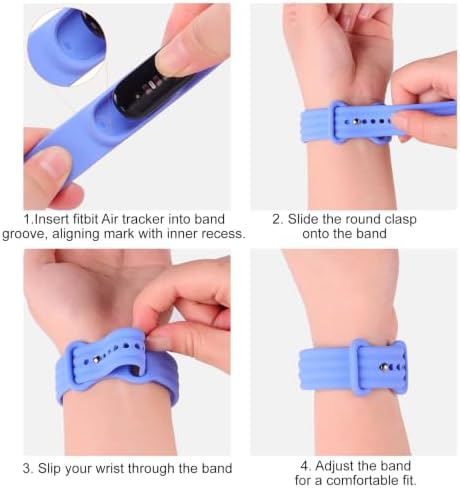 Compatible for Google Fitbit Air Band Silicone,Sweatproof & Water Resistant
