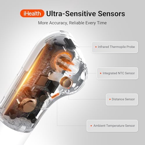 iHealth No-Touch Forehead Thermometer for Adults, Kids, Babies PT3