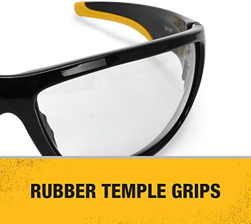 Dewalt Dominator Safety Glasses Dpg94 Unisex Adult Non Slip Polarized Mirrored Rubber Full Rim