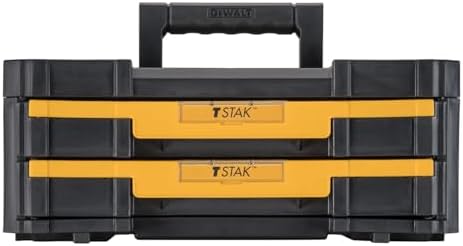 DEWALT TSTAK Tool Storage Organizer with Double Drawers, Holds Up to 16.5 lbs. (DWST17804)