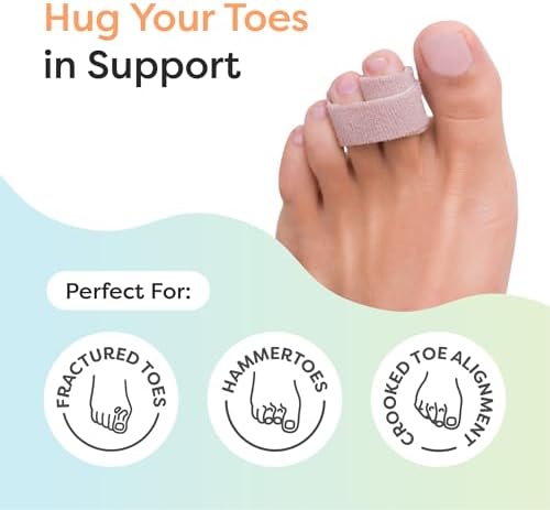 ZenToes Hammer Toe Straightener, Broken Toe Splint & Buddy Wraps, 4 Ct