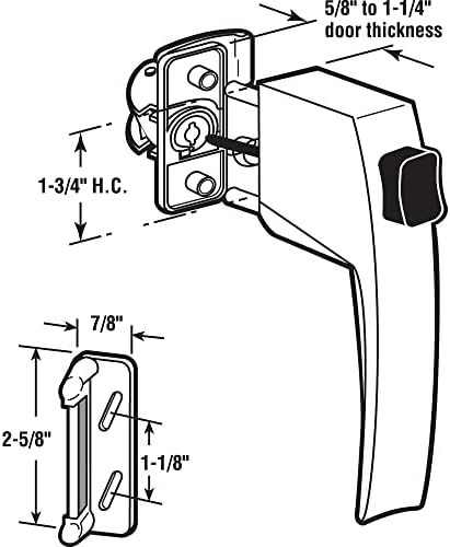 PRIME-LINE Push Button Latch Set for Screen & Storm Doors, Black (1 Set)