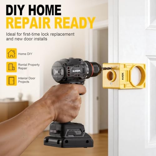 KATA 1-3/8" - 1-3/4" Door Lock Installation Kit for Wood Doors