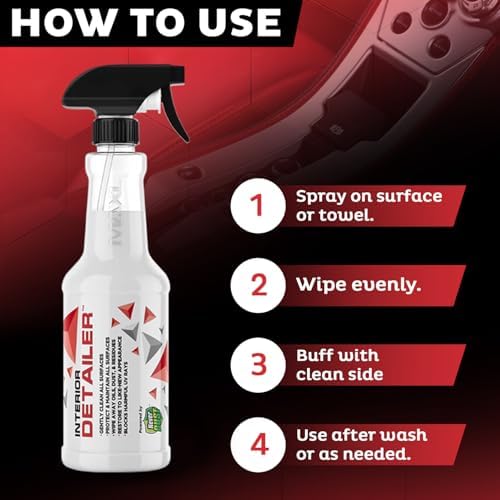 MAXL® Interior Car Cleaner Detailer Spray, NeverDust® Technology, 20 oz