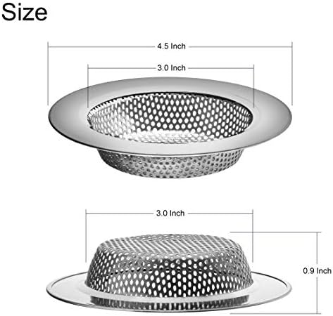2PCS - Kitchen Sink Drain Strainer and Anti-Clogging Stopper Drainer Set for Standard 3-1/2 Inch
