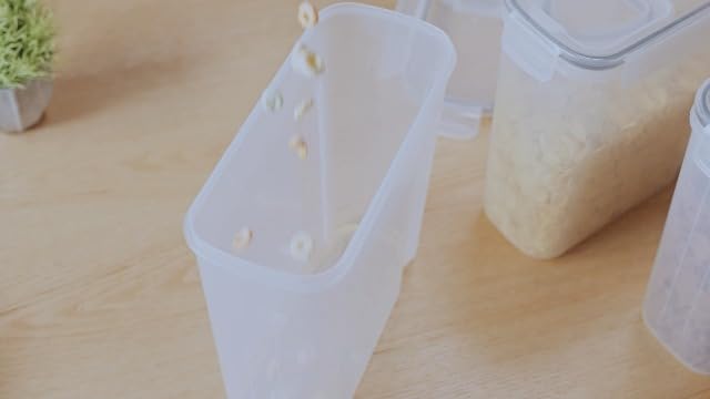 Utopia Kitchen Cereal Containers Storage Set with Lids, 4 Pack, 4L, Clear