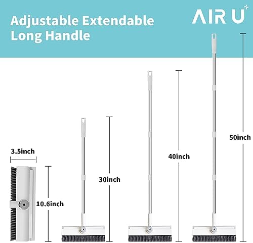 AIR U+ Floor Scrub Brush with Long Handle, 3 in 1 Floor Scrubber