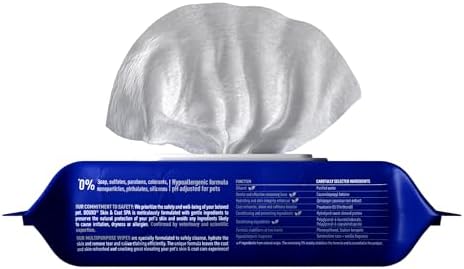 DOUXO SPA Dog Wipes for Paws, Butts, Tear Stains and Cleaning, 100 Wipes