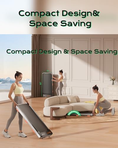 TREAFLOW Walking Pad with Incline, Under Desk Treadmills for Home