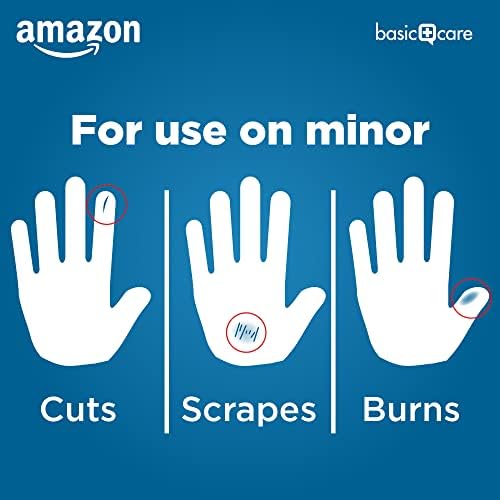 Amazon Basic Care Waterproof Clear Adhesive Bandages for Minor Cuts and Scrapes, Non-Stick Pad, First Aid and Wound Care Supplies, Assorted Sizes, 100 Count
