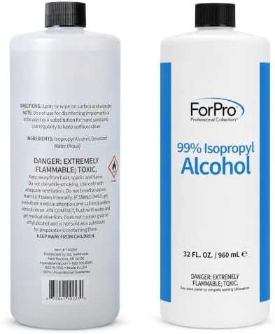 ForPro 99% Isopropyl Alcohol (IPA), 32oz, Pure & Unadulterated Alcohol