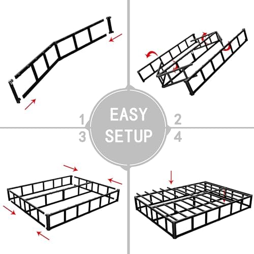 ALDRICH Box Springs King Size 9 Inch Heavy Duty Metal Mattress Foundation