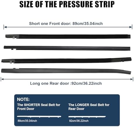 ItranMc Window Weatherstrip Trim for 2016-2021 Honda Civic 4-Door Sedan