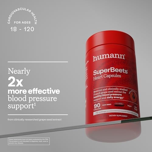 HumanN SuperBeets Beet Root Capsules Quick Release 1000mg, 90 Ct