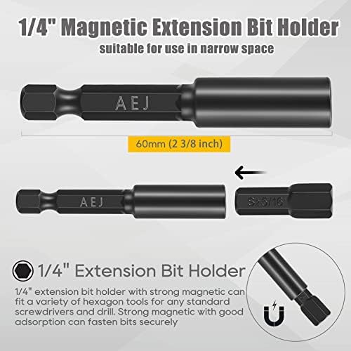 49-Pack Screwdriver Bit Set, Hex Bit Set, Hex Head Drill Bits Set