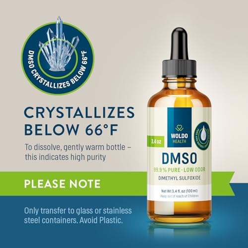 WoldoHealth DMSO 99.9% Pharmaceutical Grade Liquid - 3.38 fl. oz