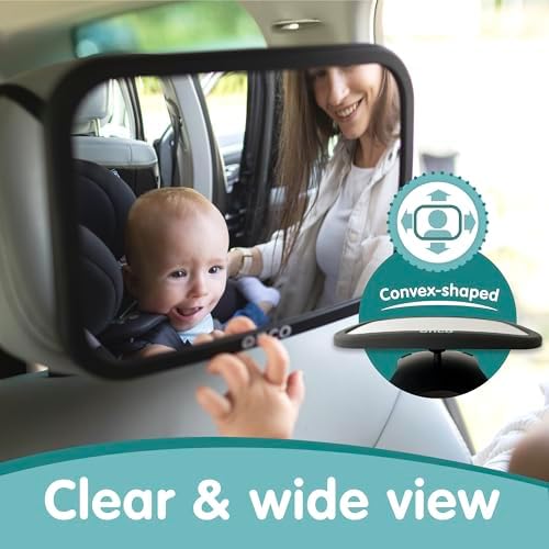 Onco Baby Car Mirror for Rear Facing Seats - Double Award Winning, Non-Slip