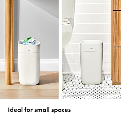OXO Good Grips Bathroom Trash Can, White