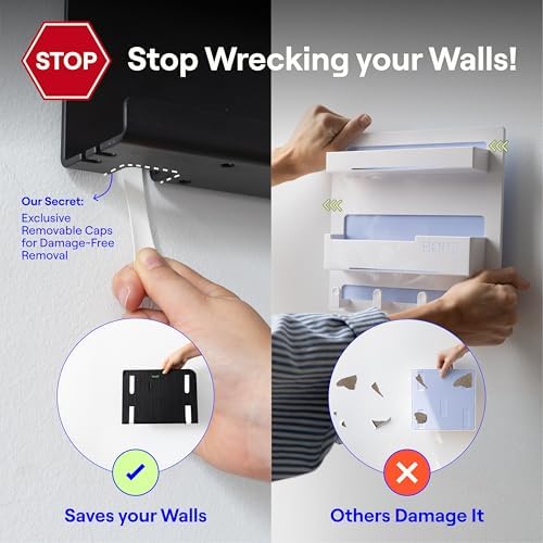 WallShelfie Bedside Wall Organizer & Dorm Decor for Dorm Room - 2.0, Black