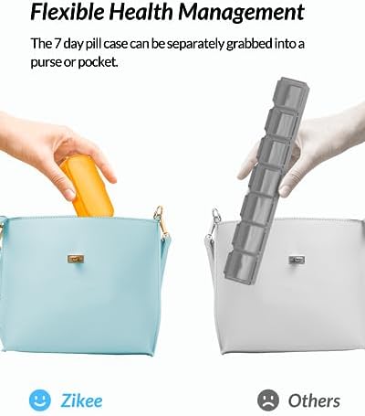 ZIKEE Weekly Pill Organizer with Large Individual Containers, BPA-Free