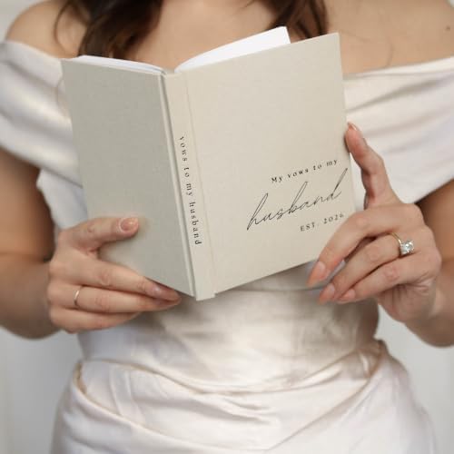 Wedding Vow Books His and Hers 2 Pack Personalized 2026 Year Linen Vow Book
