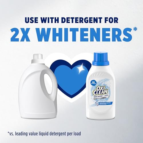 OxiClean White Revive Whitener Laundry Liquid Additive, 45 fl oz
