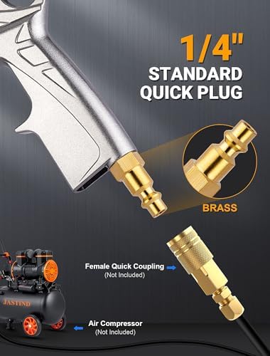JASTIND Tornado Car Cleaning Gun, Dry Detailing Air Gun for Compressors