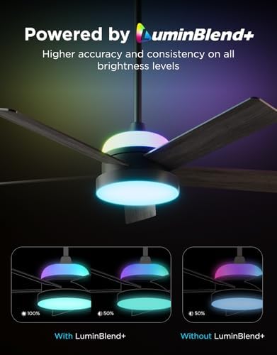 Govee Ceiling Fans with Lights and Remote, RGBIC Smart 52'' flush mount