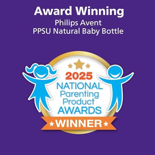 Philips Avent Natural PPSU Baby Bottles, Medium Flow, 9 oz, BPA-Free