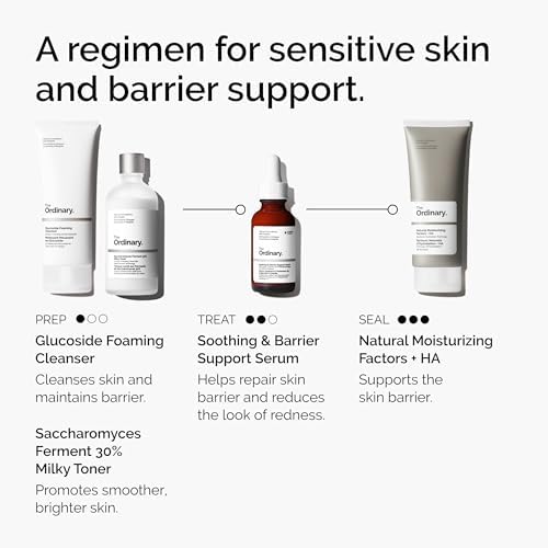 The Ordinary Soothing & Barrier Support Serum, Redness-Reducing & Hydrating Solution with Centella Asiatica for Skin Barrier Repair