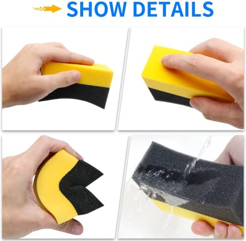 6 Pcs Tire Applicator Dressing Shine Sponge
