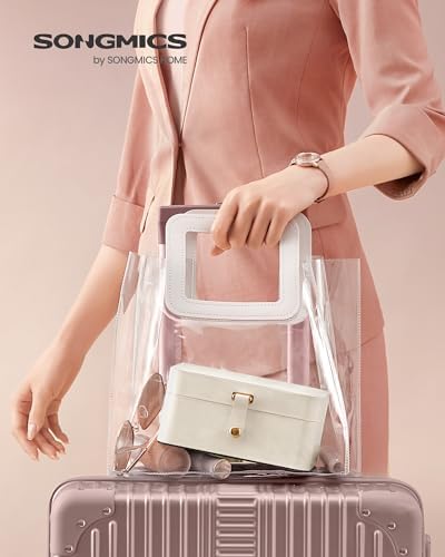 SONGMICS Travel Jewelry Organizer, 2-Layer Portable Jewelry Box Case