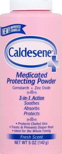 Caldesene Medicated Protecting Body Powder with Zinc & Cornstarch, 5 Oz