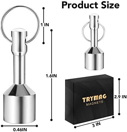 TRYMAG 4 PCS Magnet Key Chain Gold Testing Kit, Silver