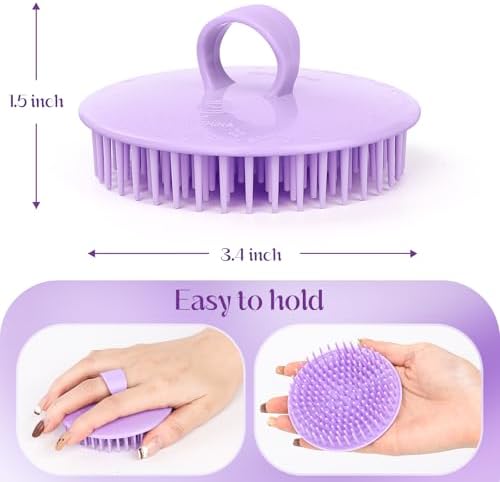 4PCS Hair Scalp Scrubber Massager Brush Head Exfoliator Shower Shampoo Comb