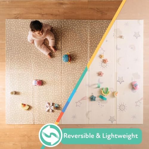 Nuby Reversible Baby Floor Mat, Stars and Sky