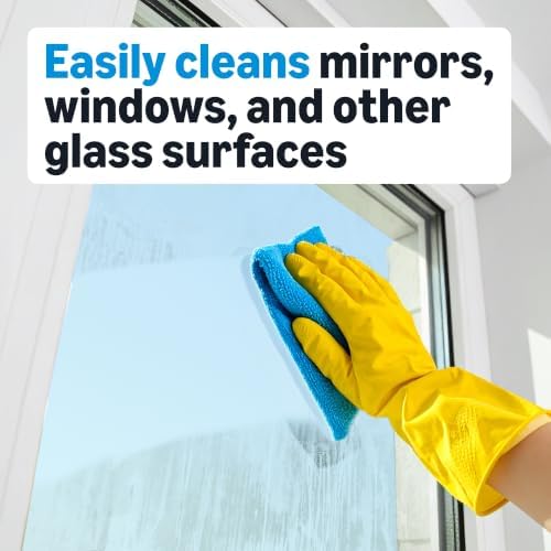 Amazon Basics Glass Cleaner, Streak-Free Shine, 32 Fl Oz, Pack of 2 with 1 Sprayer