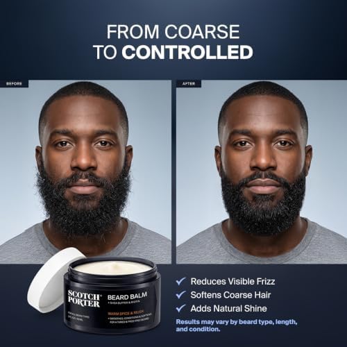 Scotch Porter Conditioning Beard Balm for Men, Warm Spice & Musk