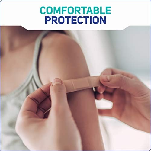 Care Science Fabric Adhesive Bandages, 100 ct Assorted Sizes | Flexible + Breathable Protection Helps Prevent Infection for First Aid and Wound Care