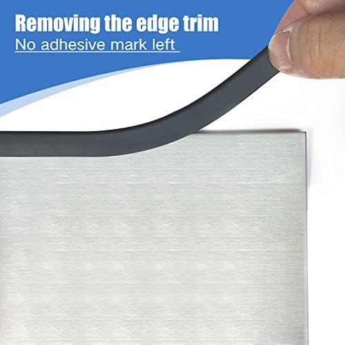Rubber Edge Trim, Fit 1/16"(1.0mm), Length 10Ft, Black Color