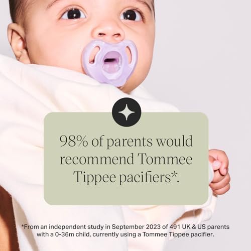 Tommee Tippee Ultra-Light Silicone Pacifier, 0-6 Months Blue & Green
