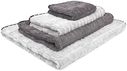 The Rag Company Gauntlet Car Drying Towel, Ice Grey/Grey, 15x24 in, 2-Pack