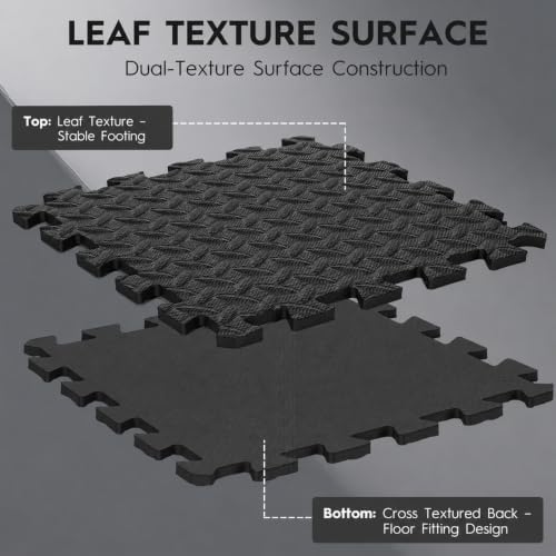 18 Pcs EVA Foam Floor Tiles, Puzzle Exercise Mat Set for Gym