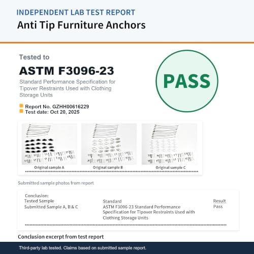Ougourim Furniture Anchors 10 Pack, Anti Tip Kit for Baby Proofing
