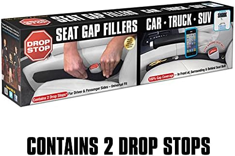 Drop Stop – 2 Original Car Seat Gap Fillers (Shark Tank) + Dash Pad + Light