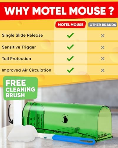 Motel Mouse Humane No Kill Mouse Traps Live Catch & Release - 4 Pack