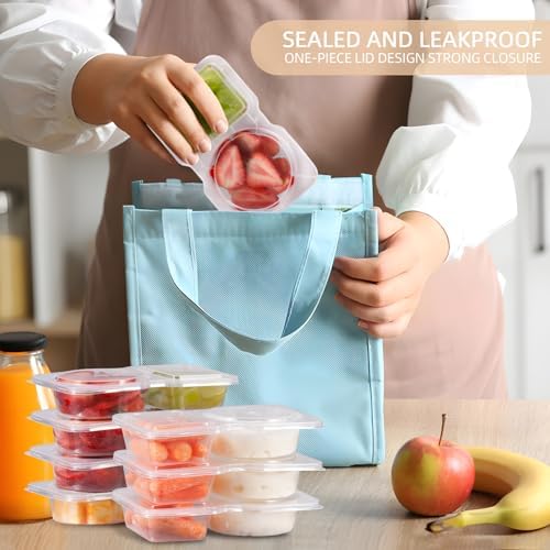 Reusable Snack Containers with Lids 20Pcs,Travel Snack Pack Boxes Camping